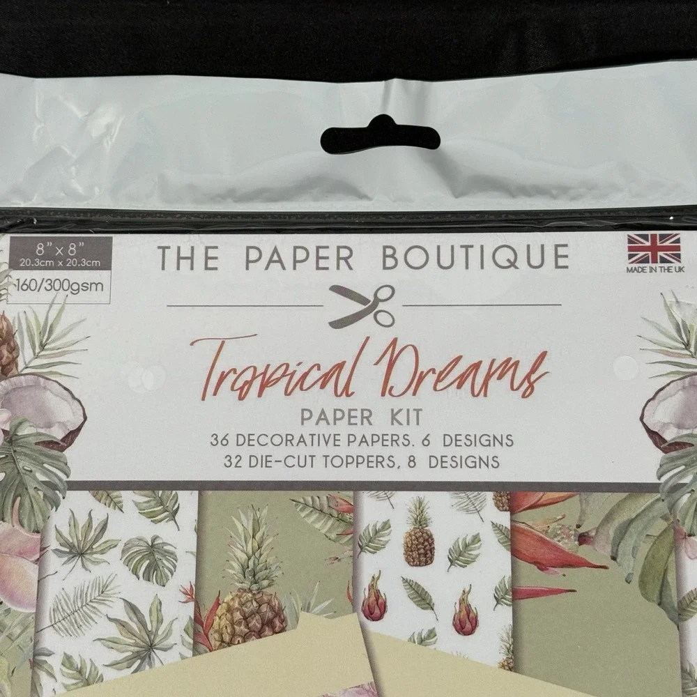 The Paper Boutique Tropical Dreams Paper Kit & Inserts Set Mixed Green Floral